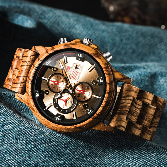 Multi-function Wooden Wristwatches